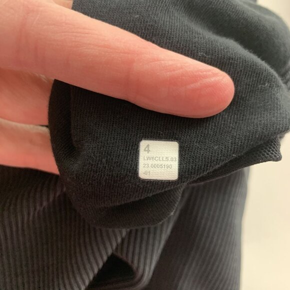 Lululemon Charcoal Ribbed Softstream Wide Leg Cropped Pant 4 - Picture 5 of 9